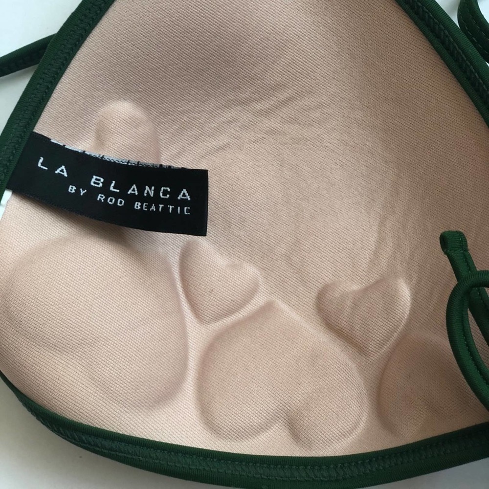 0116 La Blanca triangle green bikini top - Picture 6 of 7